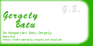 gergely batu business card